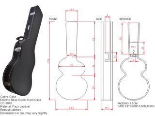 Electric Bass Guitar Hard Case by Cobra Case